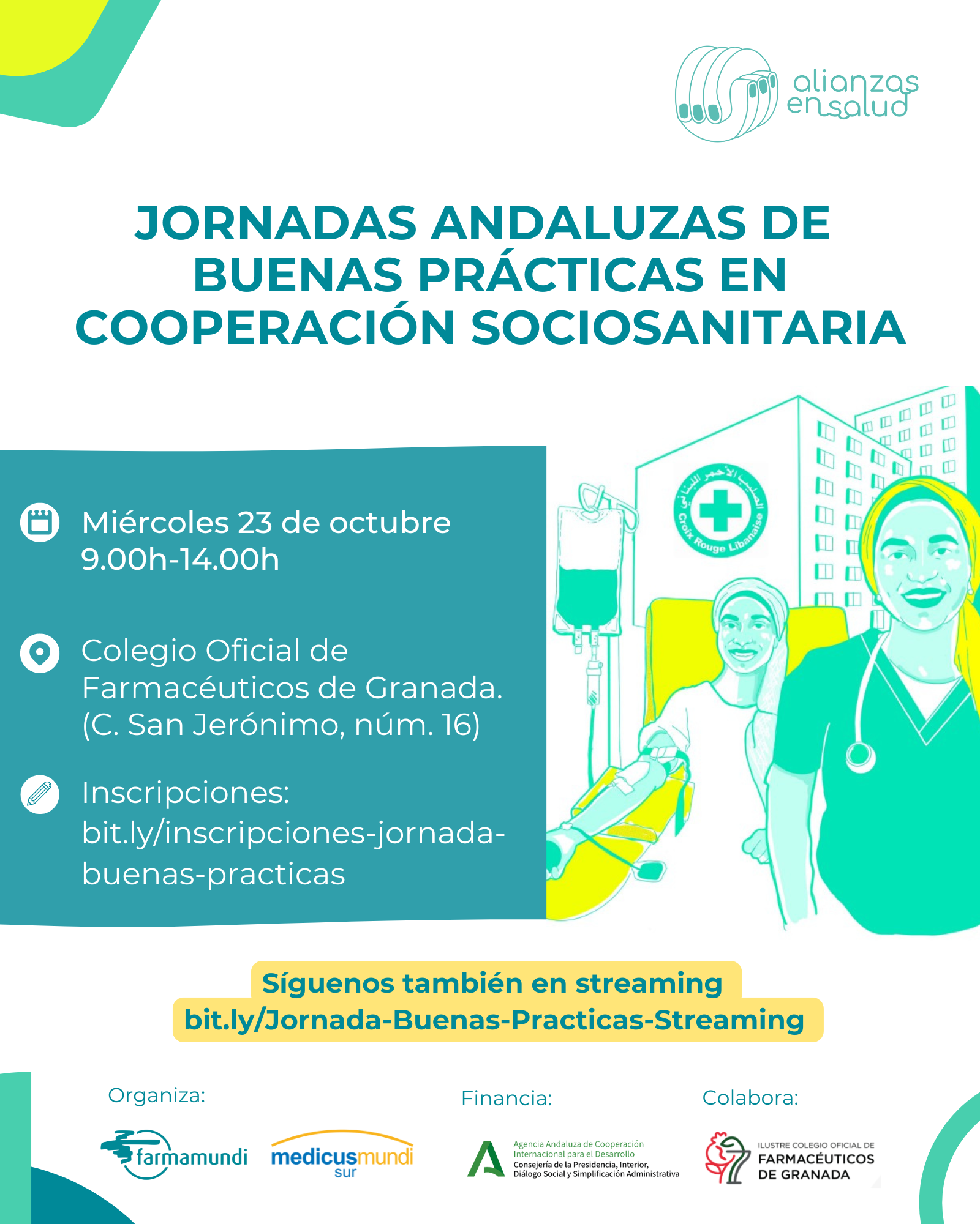 Granada será sede de las Jornadas Andaluzas sobre Buenas Prácticas en Cooperación y Salud Global